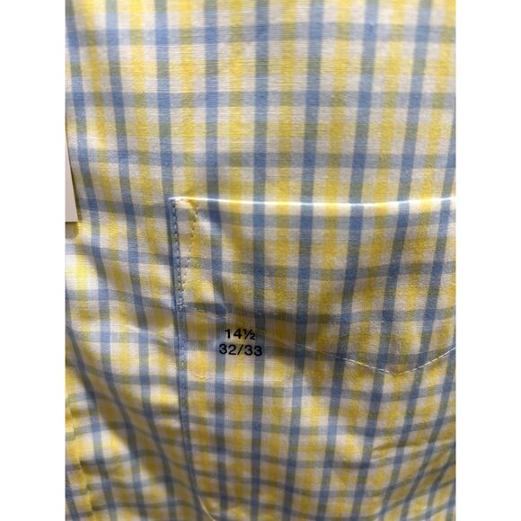 Club Room Mens Regular Fit Shirt Stretch Plaid Button Up Neck 14.5 Sleeve 32/33 - Picture 4 of 7